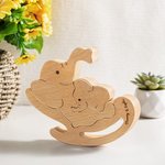 Personalisierte handgefertigte Elefant Mutter und Baby Holzdekoration Gravur mit Namen Weihnachten Geburtstag Muttertag Geschenk für Mama Baby