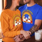 T-shirt Personnalisé avec 1-4 Chiens de Fantôme et Noms Thème Spooky Seasons Cadeau Amusant Halloween Anniversaire pour Famille Amis