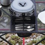 Personalized Food-grade Stainless Steel Portable Travel Utensils Set Picnic Cutlery Set Camper Storage Bag Gift Hiking Gift for Family or Friend