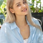 Personalized Minimalist Gothic Bat Name Necklace Halloween Jewelry Gift Christmas Gift for Women