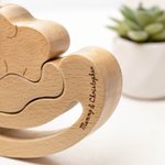 Personalisierte handgefertigte Elefant Mutter und Baby Holzdekoration Gravur mit Namen Weihnachten Geburtstag Muttertag Geschenk für Mama Baby