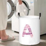 Personalisierte Name Spielzeug Lagerung Korb Wäschekorb wasserdicht Oxford Tuch mit Griff Geburtstag Geschenk für Familie Kind