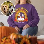 Sudadera Personalizada Halloween Perro Fantasma Sudadera Espeluznante Temporadas Divertido Regalo de Halloween para Amante del Perro Amigo Familia