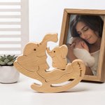 Personalisierte handgefertigte Elefant Mutter und Baby Holzdekoration Gravur mit Namen Weihnachten Geburtstag Muttertag Geschenk für Mama Baby