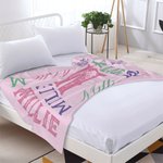 Gepersonaliseerde hoge kwaliteit super zacht molton of Sherpa deken met initiële naam cadeau voor kind vriend