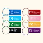 Personalized Metal Travel Luggage Suitcase ID Identifier Tag Bag Backpack Label with Loop and Engraved Information Gift for Traveler