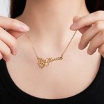Gepersonaliseerde Naam Ketting met Geboortebloem Moederdag Verjaardag Dag Bloemen Sieraden Cadeau voor Vrouwen