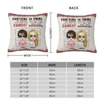 Personalized Partners In Crime Throw Pillow Cover Cushion Christmas Birthday Gift for Friends Besties Bedroom Decor