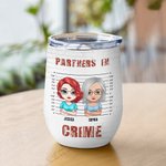 Gepersonaliseerde Partners In Crime Bestie Quote Wijn Tumbler met Rietje Grappig Verjaardag Kerstcadeau voor Bestie Beste Vriendin