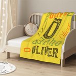 Gepersonaliseerde hoge kwaliteit super zacht molton of Sherpa deken met initiële naam cadeau voor kind vriend