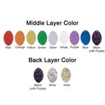 Personliga örhängen med fotbollsform och glitter i tre lager med tröjnummer för fotbollsmamma och fotbollsälskare