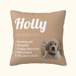 Personligt flerfärgat kuddöverdrag med foto och text Födelsedag eller julklapp för husdjursälskare