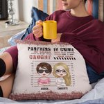 Personalized Partners In Crime Throw Pillow Cover Cushion Christmas Birthday Gift for Friends Besties Bedroom Decor