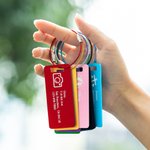 Personalized Metal Travel Luggage Suitcase ID Identifier Tag Bag Backpack Label with Loop and Engraved Information Gift for Traveler