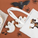 Personalised Halloween Skeleton DIY Treat Bag Trick or Treat Bag with Handles Reusable for Halloween Party Favors Supplies