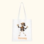 Personalised Halloween Skeleton DIY Treat Bag Trick or Treat Bag with Handles Reusable for Halloween Party Favors Supplies