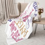 Gepersonaliseerde hoge kwaliteit super zacht molton of Sherpa deken met initiële naam cadeau voor kind vriend