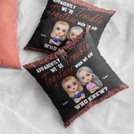 Henkilökohtainen Ilmeisesti olemme ongelmia, kun olemme yhdessä Kuka tiesi heittää tyynynpäällinen tyynynpäällinen joulu syntymäpäivälahja Besties Sisko sohva sisustus