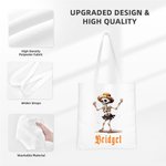 Personalised Halloween Skeleton DIY Treat Bag Trick or Treat Bag with Handles Reusable for Halloween Party Favors Supplies