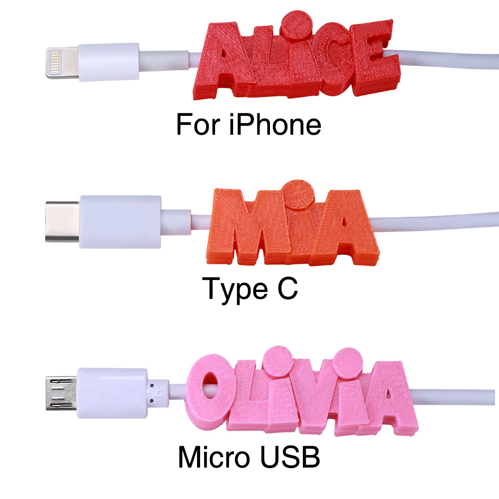 Personalized Usb Cable With 3D Printing Names CALLIE