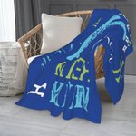 Gepersonaliseerde hoge kwaliteit super zacht molton of Sherpa deken met initiële naam cadeau voor kind vriend