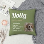 Personligt flerfärgat kuddöverdrag med foto och text Födelsedag eller julklapp för husdjursälskare