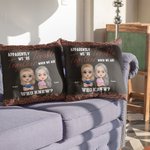 Henkilökohtainen Ilmeisesti olemme ongelmia, kun olemme yhdessä Kuka tiesi heittää tyynynpäällinen tyynynpäällinen joulu syntymäpäivälahja Besties Sisko sohva sisustus