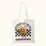 Personalisierte Happy Halloween Creep It Real Treat Tasche Geist Spooky Skelett Kürbis Jute Tasche Tote Bag Home Dekoration Halloween Geschenk für Fam