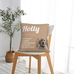 Personligt flerfärgat kuddöverdrag med foto och text Födelsedag eller julklapp för husdjursälskare