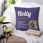 Personligt flerfärgat kuddöverdrag med foto och text Födelsedag eller julklapp för husdjursälskare