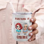 Gepersonaliseerde Partners In Crime Bestie Quote Wijn Tumbler met Rietje Grappig Verjaardag Kerstcadeau voor Bestie Beste Vriendin