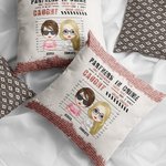 Personalized Partners In Crime Throw Pillow Cover Cushion Christmas Birthday Gift for Friends Besties Bedroom Decor