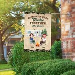 Henkilökohtainen Ilmeisesti olemme ongelmia yhdessä Kuka tiesi Puutarha lippu vuosipäivä Ystävänpäivä lahja pariskunnalle