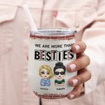 Personalised We Are More Than Besties Soul Sisters Wine Tumbler with Straw Birthday Bridal Party Gift Suitable for Hot and Cold Liquids