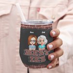 Henkilökohtainen Bestie Ystävyysjulistus Juominen Life Viini Tumbler oljen kanssa syntymäpäivälahja Sopii kuumille ja kylmille nesteille