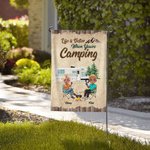 Bandera de jardín personalizada Life is Better When You're Camping Cumpleaños San Valentín Regalo para pareja