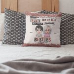 Personalised We Are More Than Besties Throw Pillow Cover Cushion Birthday Christmas Gift for Besties Friends Bedroom Decor