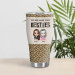 Henkilökohtainen Olemme enemmän kuin Besties Leopard Tulosta kaareva Tumbler oljen kanssa lahja Best Friend Sisko Bestie