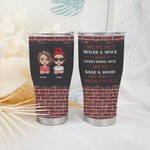 Henkilökohtainen Emme ole sokeria ja mauste Kaikkea mukavaa kaareva Tumbler kanssa Food Grade ruostumatonta terästä 20oz Ystävyys lahja Bestie Sisko Ystävä