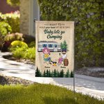 Bandera de jardín personalizada I Want to Hold Your Hand at 80 and Say Baby Let's Go Camping Regalo conmemorativo para parejas de camping