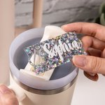 Personalized Glitter Acrylic Name Tag for Stanley Tumbler Lid Topper Cup Accessories Gift for Women
