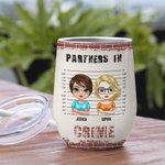 Henkilökohtainen Partners In Crime Cool Best Friend Wine Tumbler joulu syntymäpäivä lahja eristys vaikutus