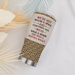 Henkilökohtainen Me emme ole sokeria ja mausteita Kaikki Nice Food Grade ruostumattomasta teräksestä kaareva Tumbler Leopard Print sielu Sisko Bestie kanssa