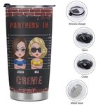 Henkilökohtainen Muista vain, jos jäämme kiinni olet kuuro 20oz ruostumattomasta teräksestä Tumbler joululahja syntymäpäivälahja parhaalle ystävälle