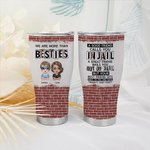 Henkilökohtainen Olemme enemmän kuin Besties kaareva Tumbler Ystävyys Travel lahja hänen BFF