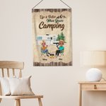 Bandera de jardín personalizada Life is Better When You're Camping Cumpleaños San Valentín Regalo para pareja