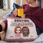 Henkilökohtainen Besties sietää idiootit ja pitää toisiaan järjissään Throw tyynynpäällinen tyynynpäällinen joulu syntymäpäivälahja Besties ystävät sisaret