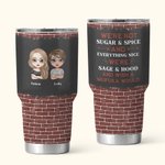 Personalised Best Friends We're Not Sugar & Spice  30oz Tumbler Leak Proof Vacuum Insulated Birthday Gift