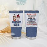 Henkilökohtainen Besties kaareva Tumbler Funny lainauksia Ystävyys joulu syntymäpäivälahja parhaalle ystävälle