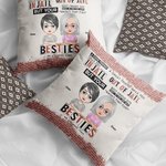 Personalised We Are More Than Besties Throw Pillow Cover Cushion Birthday Christmas Gift for Besties Friends Bedroom Decor